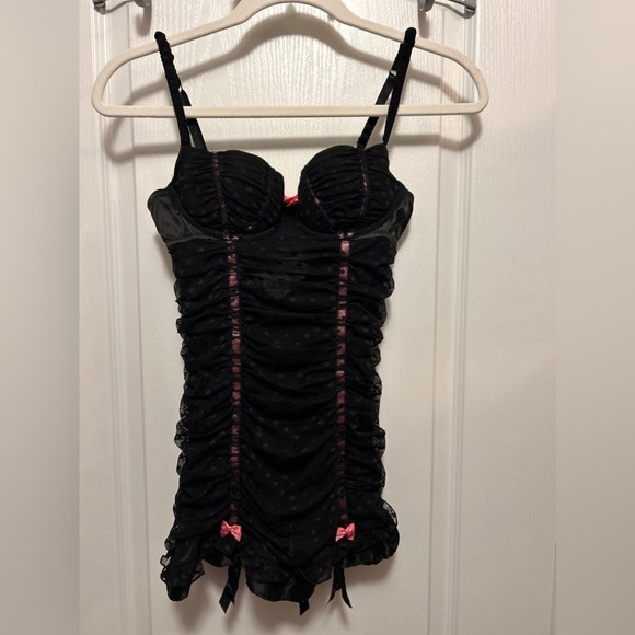 VICTORIA’S SECRET Sexy Little Things mesh lingerie 34B coquette fairy whimsigoth - Picture 1 of 16